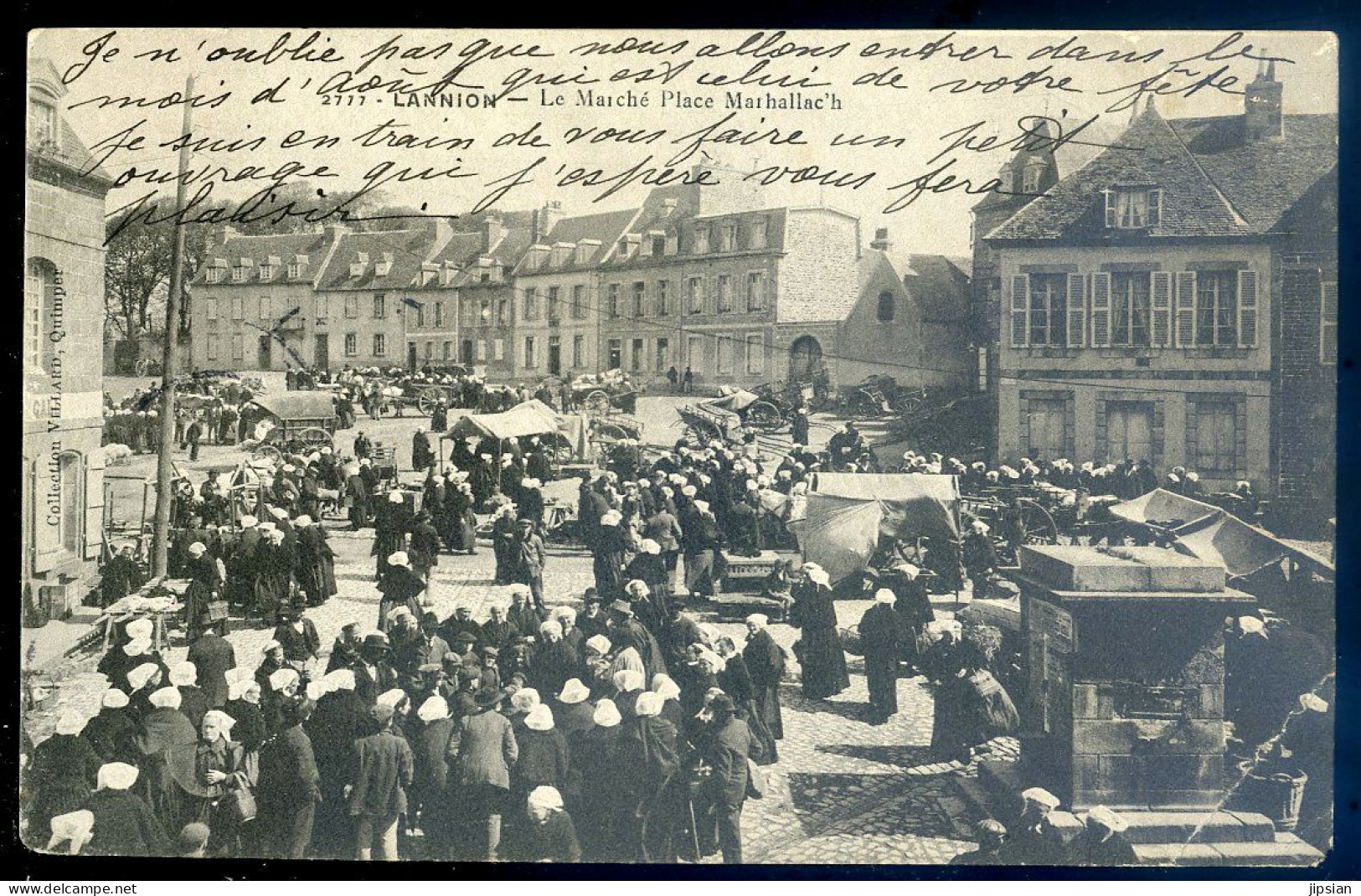 Cpa Du 22 Lannion -- Le Marché Place Marhallac'h  STEP137 - Lannion