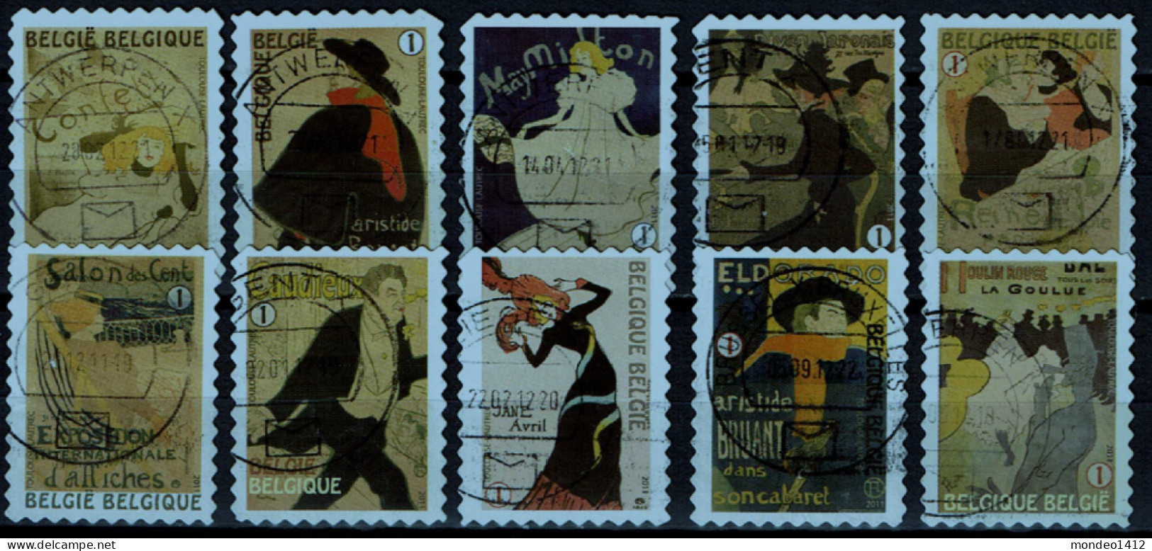 België OBP 4145/4154 - Zegels Uit Boekje B122 - Henri De Toulouse-Lautrec - Gebraucht