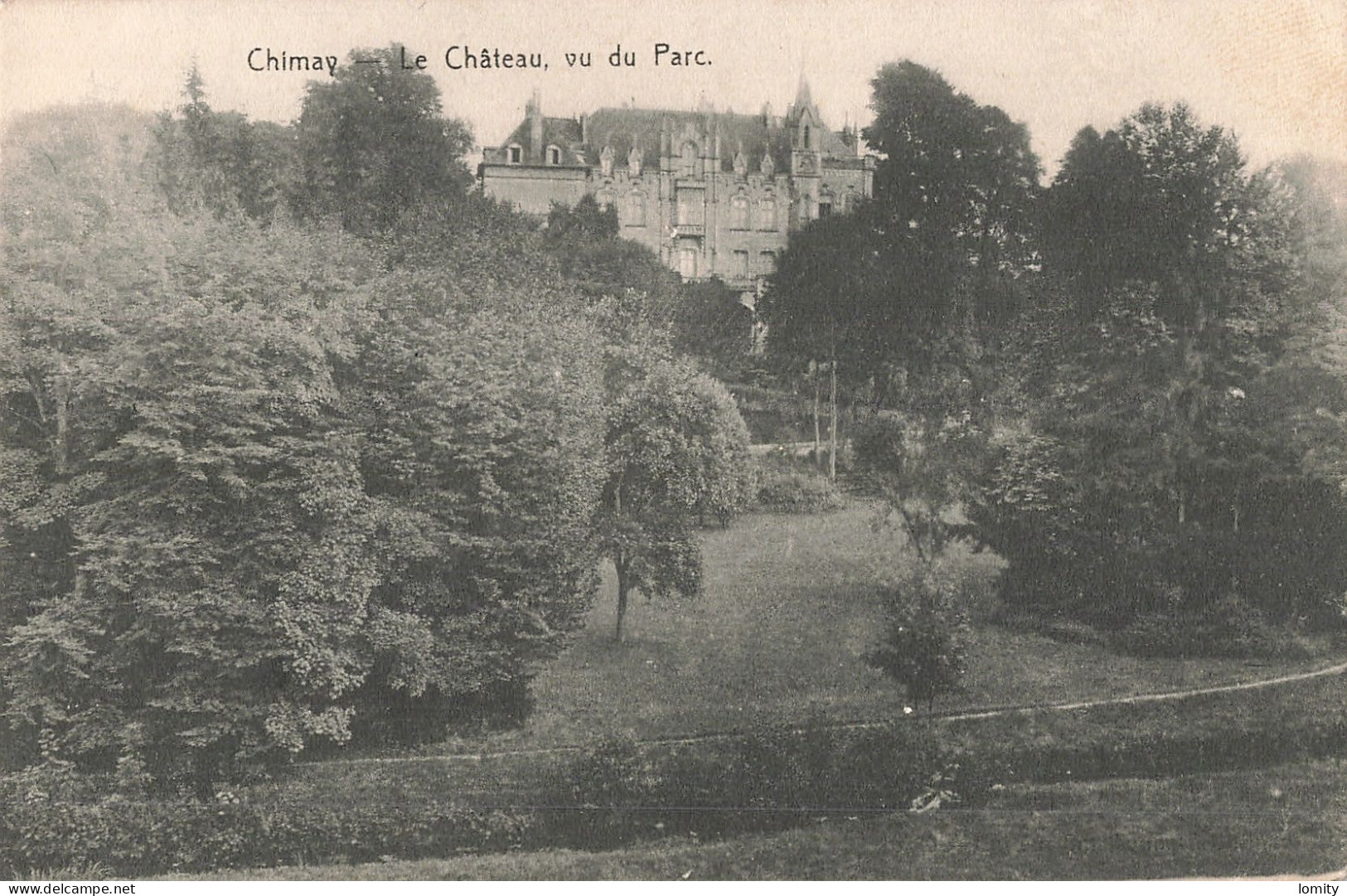 Belgique Chimay Chateau Vu Du Parc CPA - Chimay