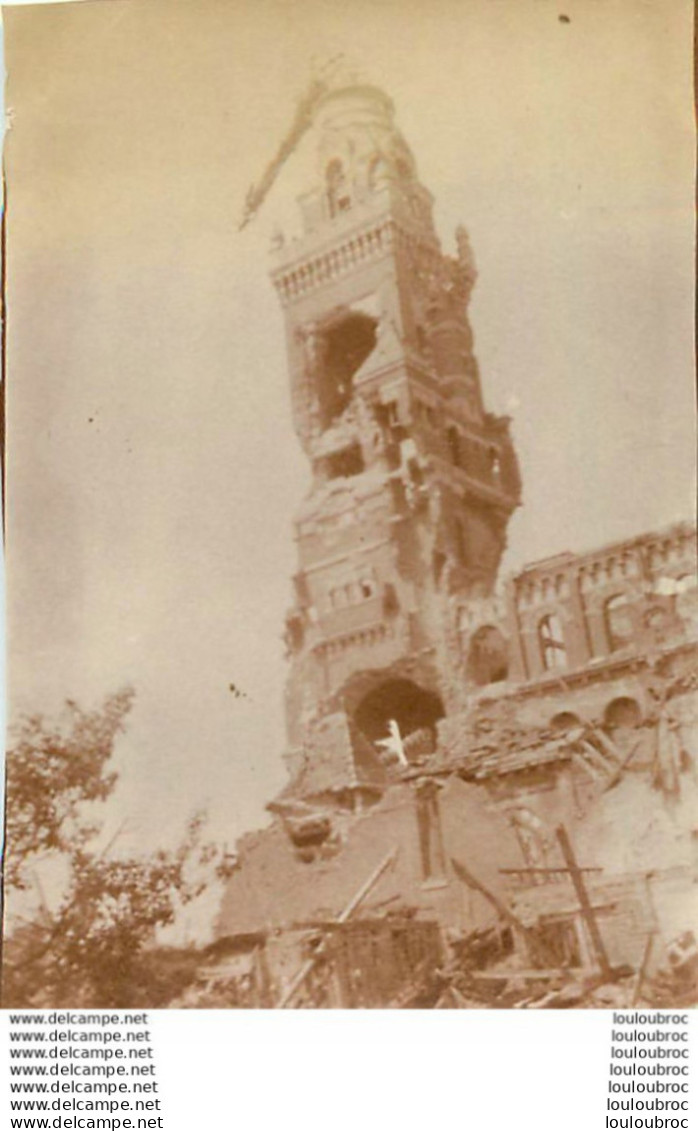 ALBERT SOMME LA CATHEDRALE RUINES PHOTO ORIGINALE 8 X 5.50 CM R2 - Krieg, Militär