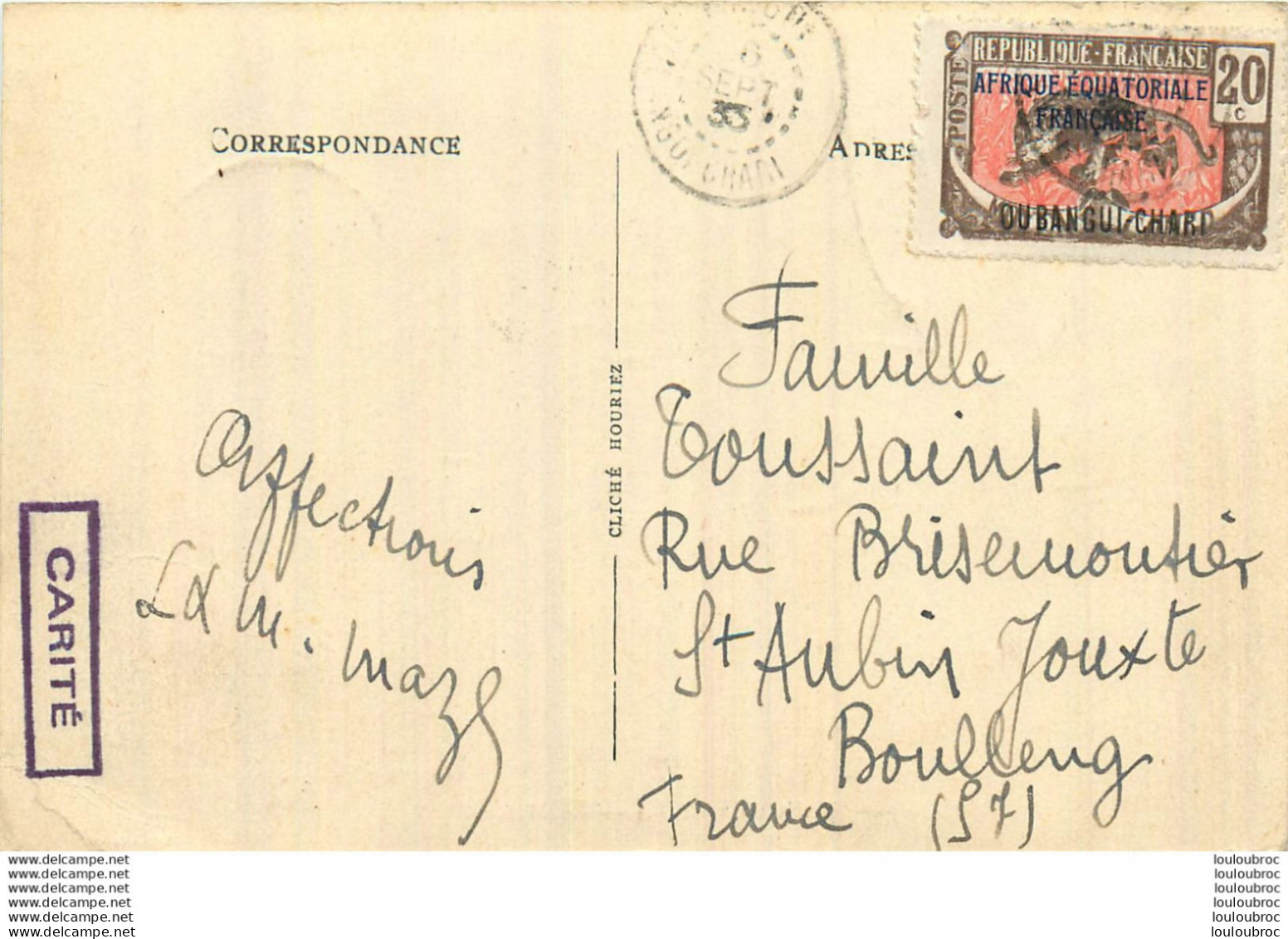 BANGUI LE MARCHE  AFRIQUE EQUATORIALE FRANCAISE  EDITION HOURIEZ - Centrafricaine (République)