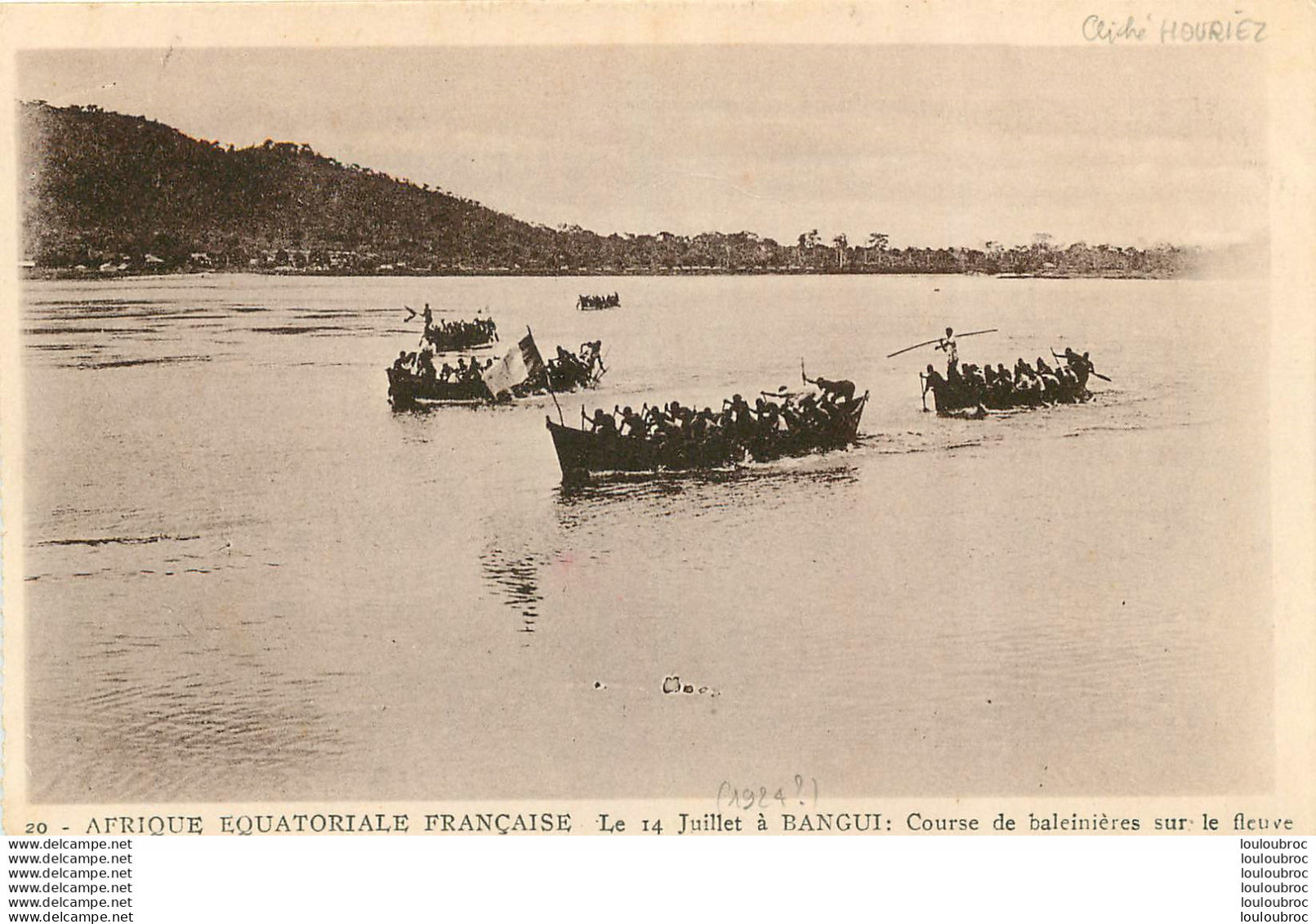 BANGUI LE 14 JUILLET COURSE DE BALEINIERES SUR LE FLEUVE  AFRIQUE EQUATORIALE FRANCAISE  EDITION HOURIEZ - Central African Republic