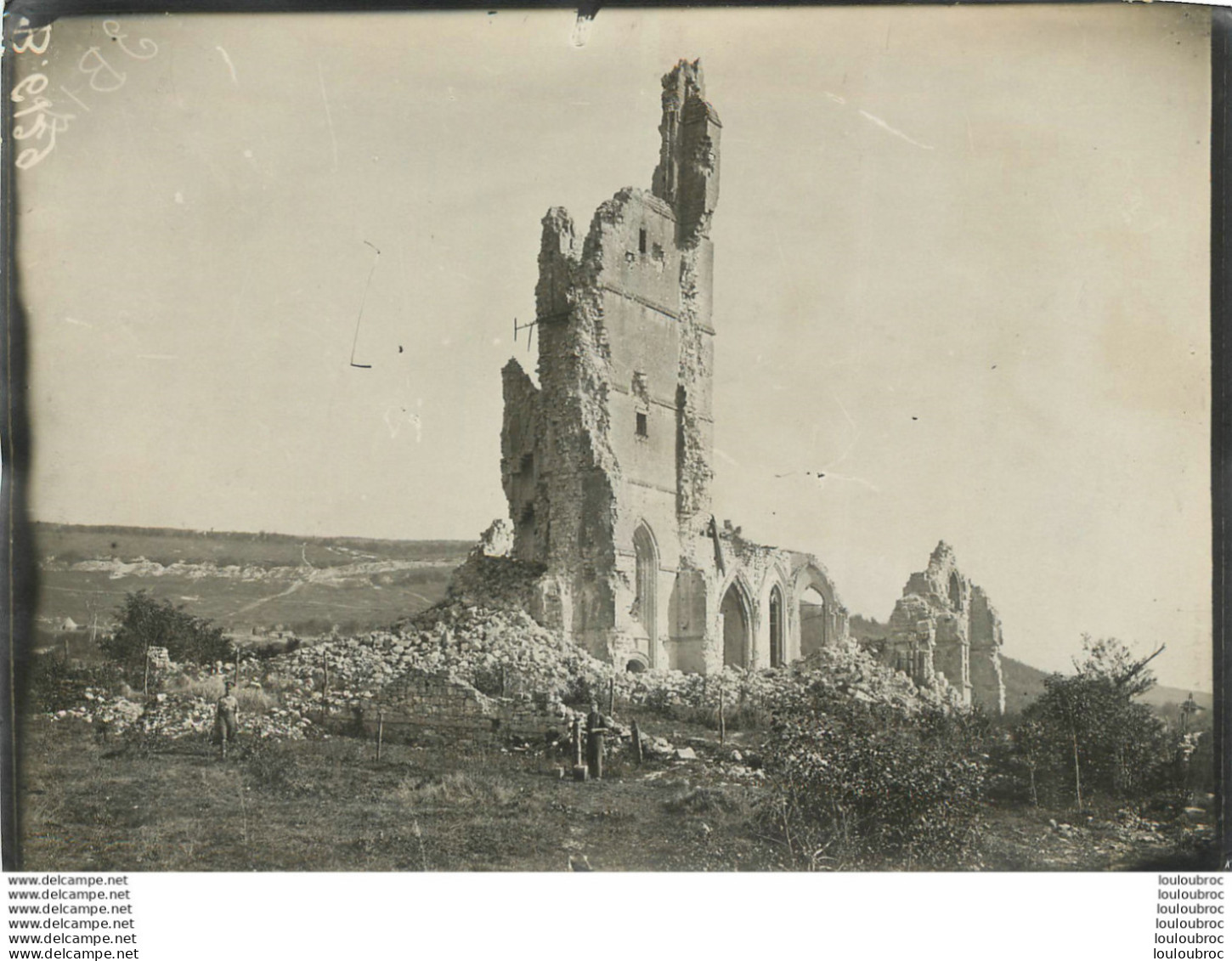 ABLAIN SAINT NAZAIRE PAS DE CALAIS RUINES  PREMIERE GUERRE WW1 PHOTO ORIGINALE 18 X 13 CM - Krieg, Militär