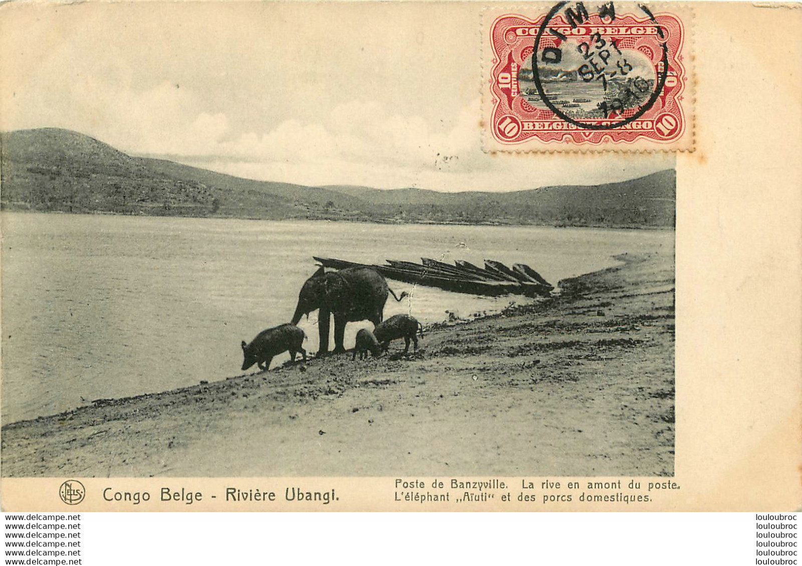 POSTE DE BANZYVILLE LA RIVE EN AMONT DU POSTE  EDITION NELS - Belgisch-Congo