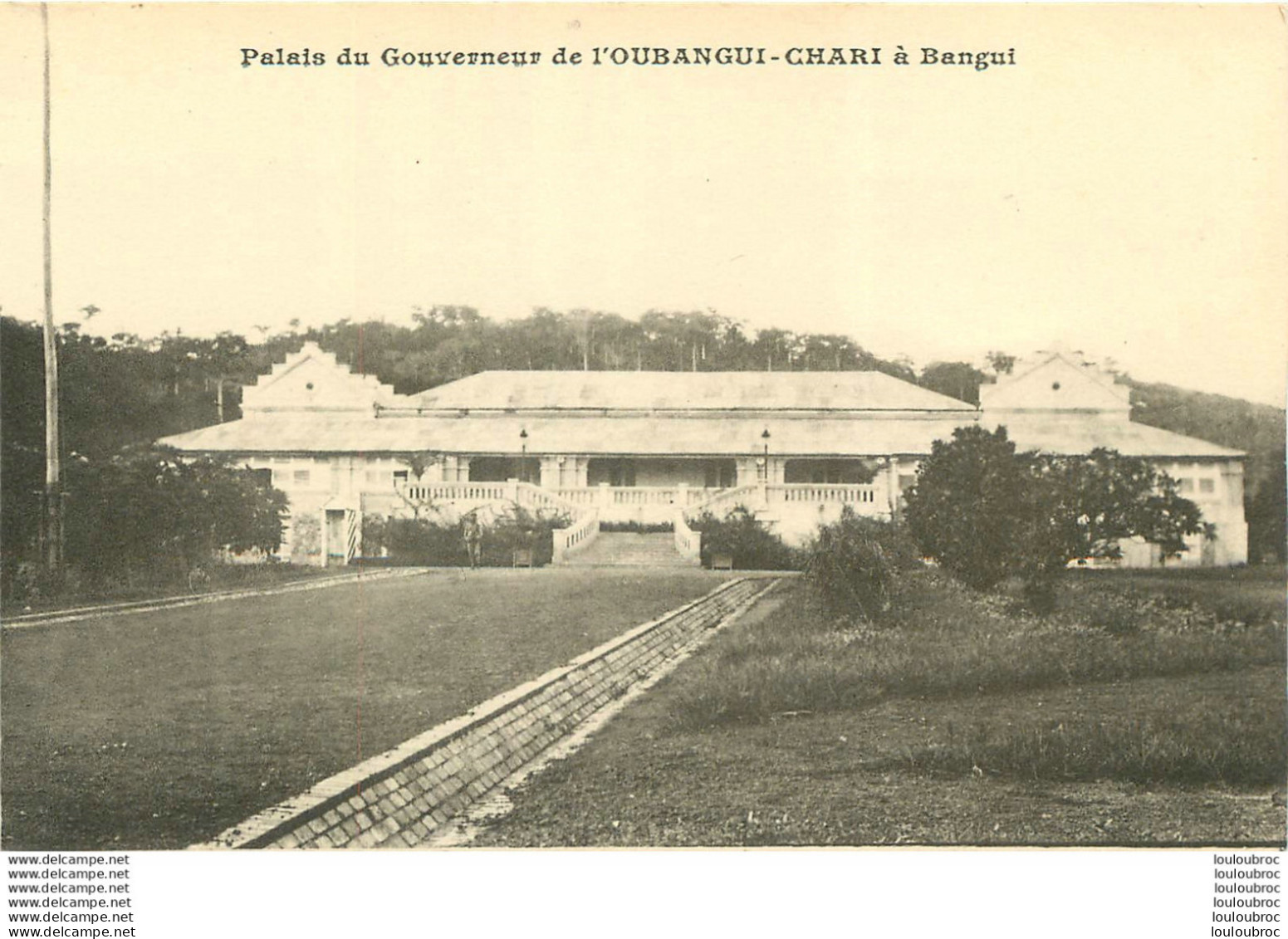 OUBANGUI CHARI PALAIS DU GOUVERNEUR A BANGUI - República Centroafricana