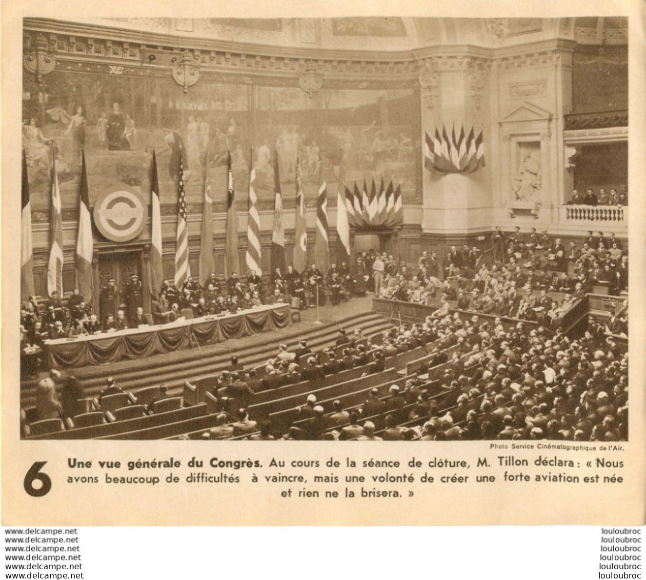 LE 2eme CONGRES NATIONAL DE L'AVIATION A LA SORBONNE AVRIL 1946  DOCUMENT FEUILLET 24 X 20 CM R1 - Otros & Sin Clasificación