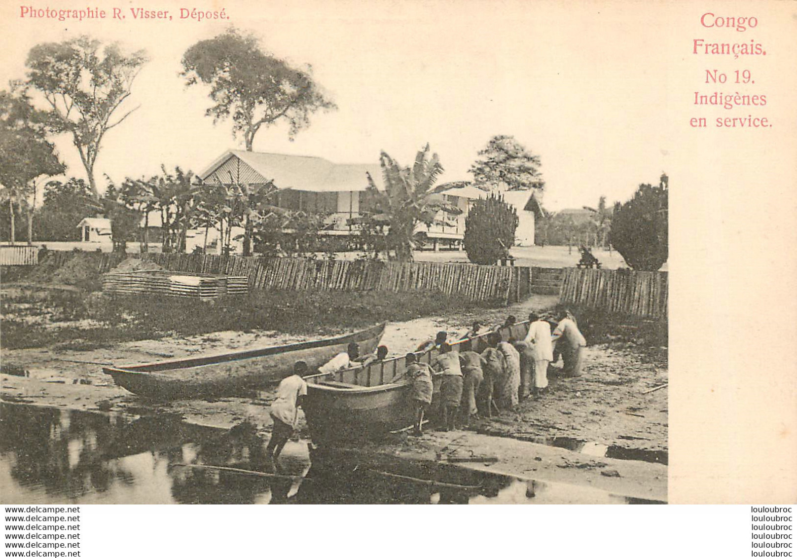 CONGO FRANCAIS INDIGENES EN SERVICE  EDITION VISSER - Congo Français