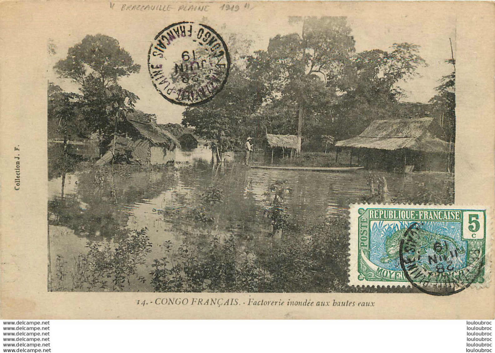 CONGO FRANCAIS FACTORERIE INONDEE AUX HAUTES EAUX COLLECTION J.F. - French Congo