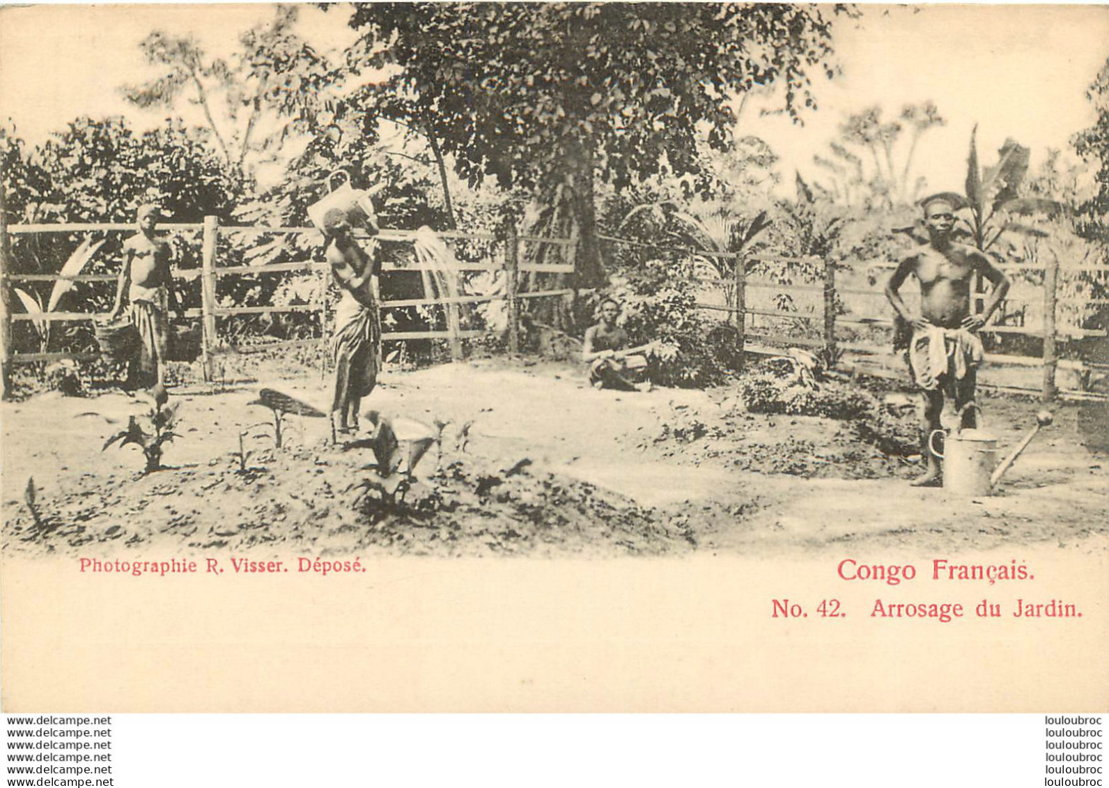 CONGO FRANCAIS ARROSAGE DU JARDIN EDITION VISSER - French Congo