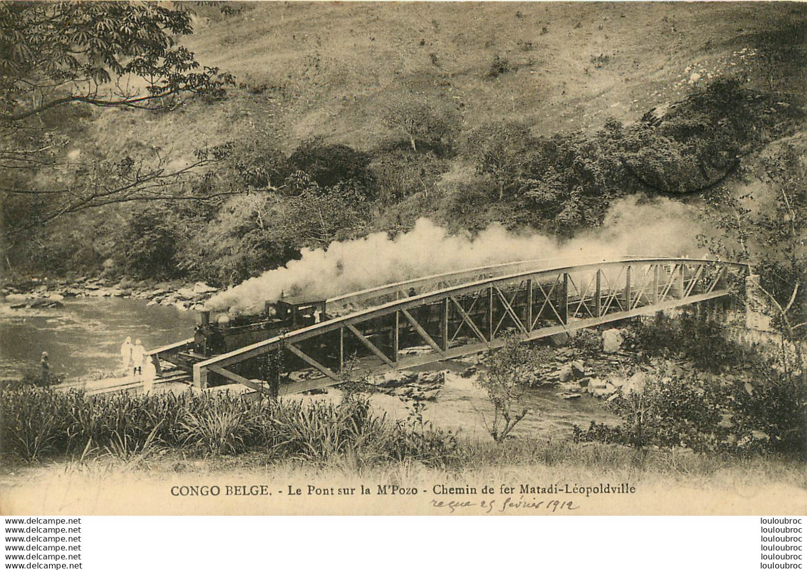 CONGO BELGE LE PONT SUR LA M'POZO CHEMIN DE FER MATADI-LEOPOLDVILLE - Congo Belga