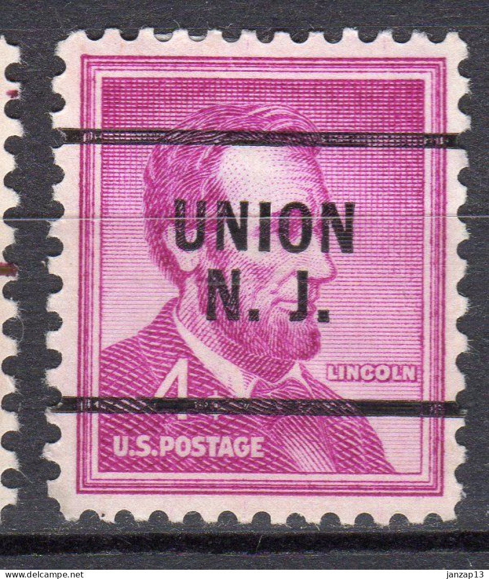 NJ-697; USA Precancel/Vorausentwertung/Preo; UNION (NJ), Type 256 - Préoblitérés