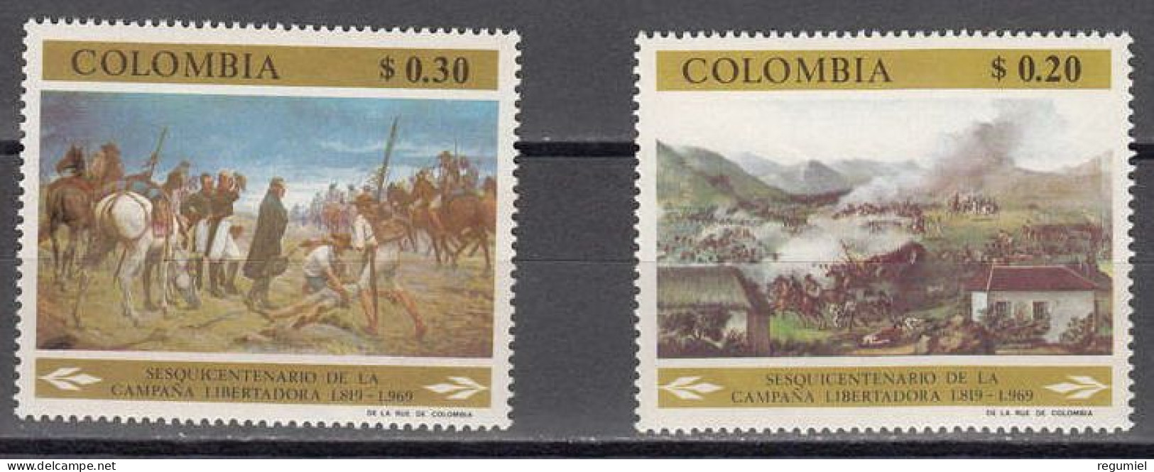 Colombia  646/647 ** MNH. 1969 - Kolumbien