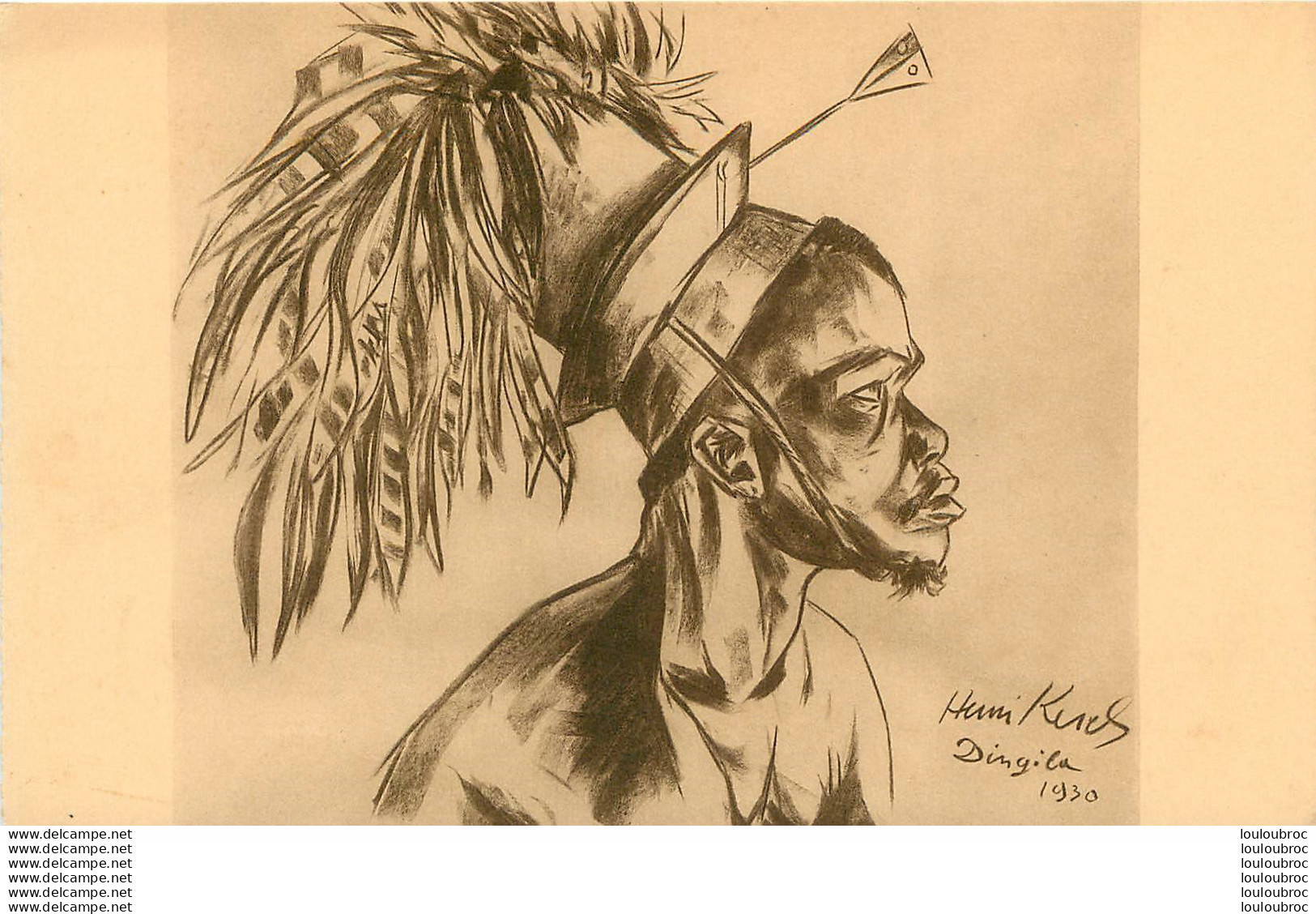 CHEF ZANDE DESSIN DE HENRI KERELS EDITION NELS - Belgian Congo