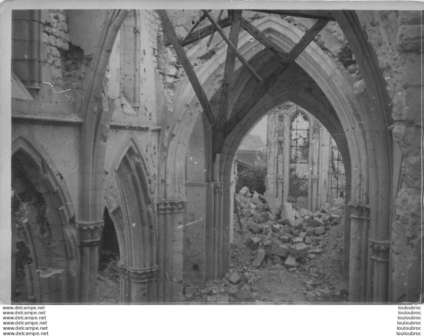 BETHENY MARNE INTERIEUR DE L'EGLISE  WW1 PHOTO ORIGINALE 18 X 13 CM - Guerre, Militaire