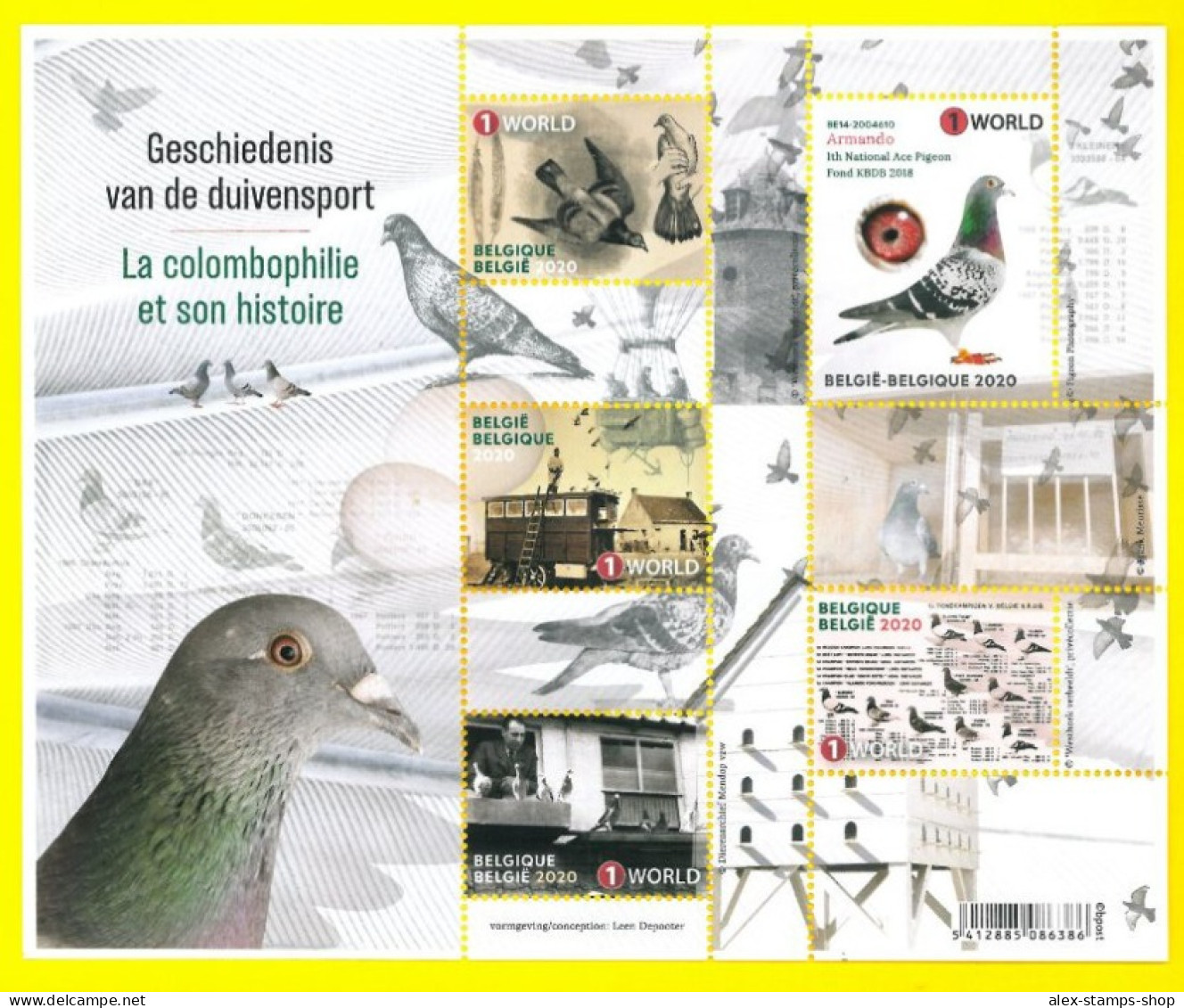 BELGIUM 2020 Winning Belgium - The History Of Pigeon Racing - New Sheet - 2011-2020