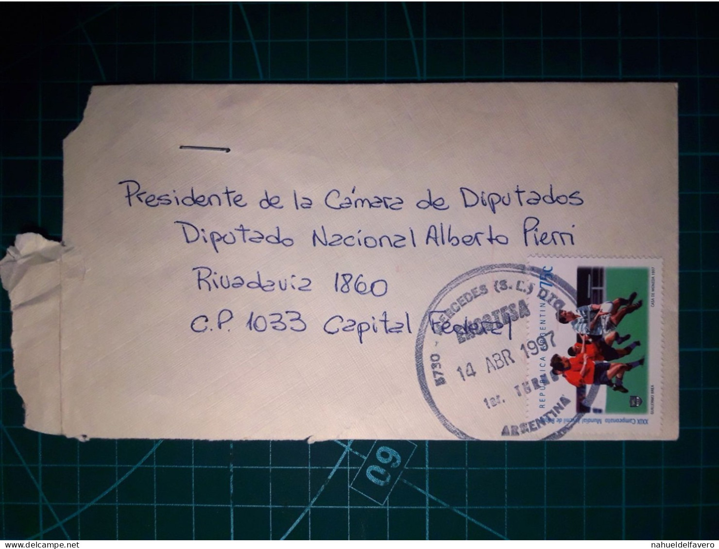ARGENTINE, Enveloppe Circulée De La Ville De Mercedes à La Capitale Fédérale. Année 1997. - Used Stamps