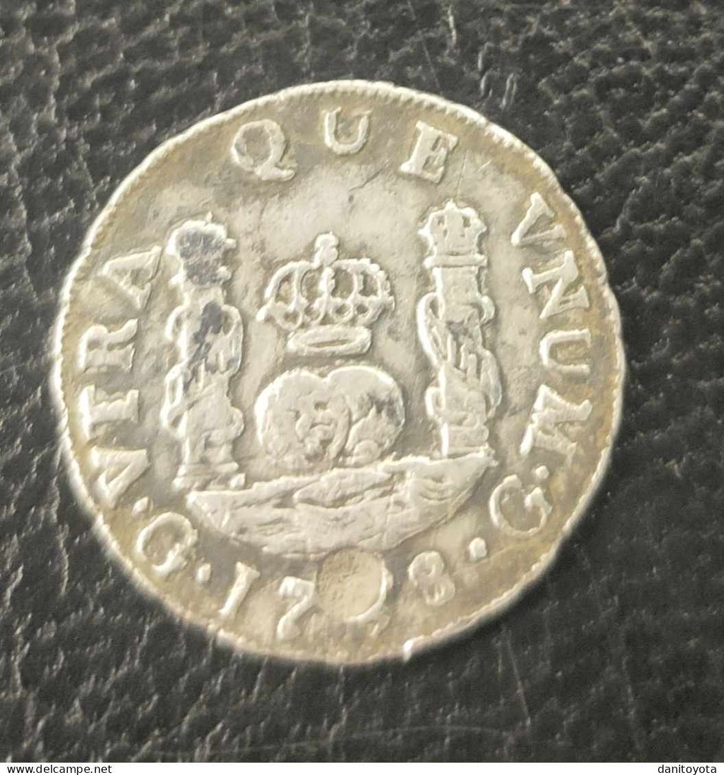 ESPAÑA. AÑO 1758?. FERNANDO VI. 1 REAL PLATA GUATEMALA. AGUJERO TAPADO. PESO 3,1 GR - Provinciale Munten