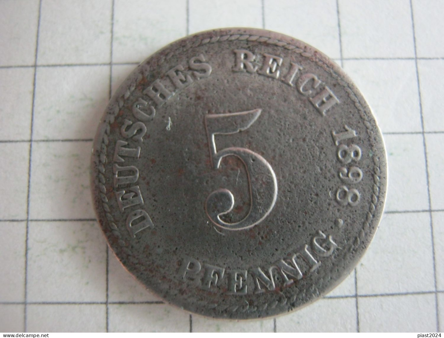 Germany 5 Pfennig 1898 A - 5 Pfennig