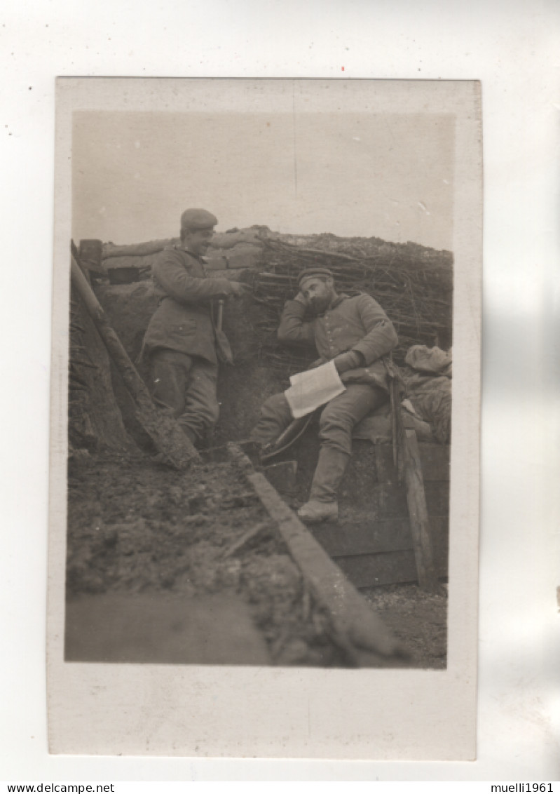 6125, FOTO-AK, WK I, Im Schützengraben - Guerre 1914-18