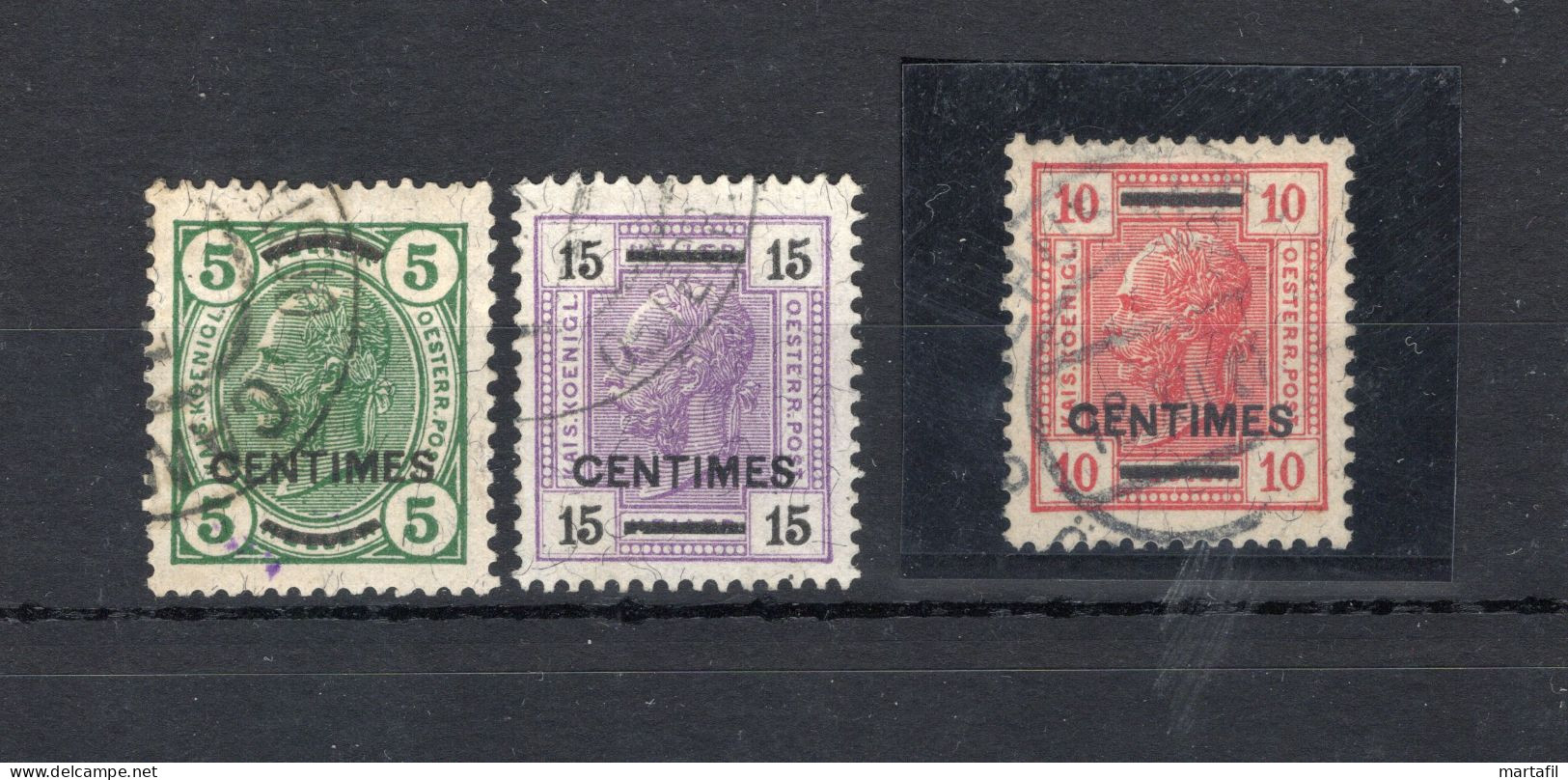 1906 AUSTRIA Uffici Levante CRETA SET USATO Completo / 100€ Di Cat. - Oriente Austriaco