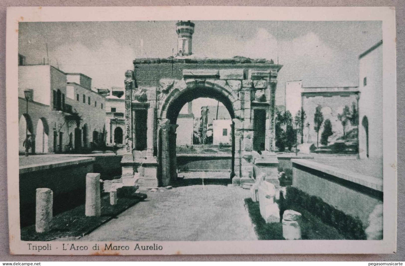 BF024 TRIPOLI - L'ARCO DI MARCO AURELIO  TRIPOLITANIA COLONIALE LIBIA 1939 - Libia