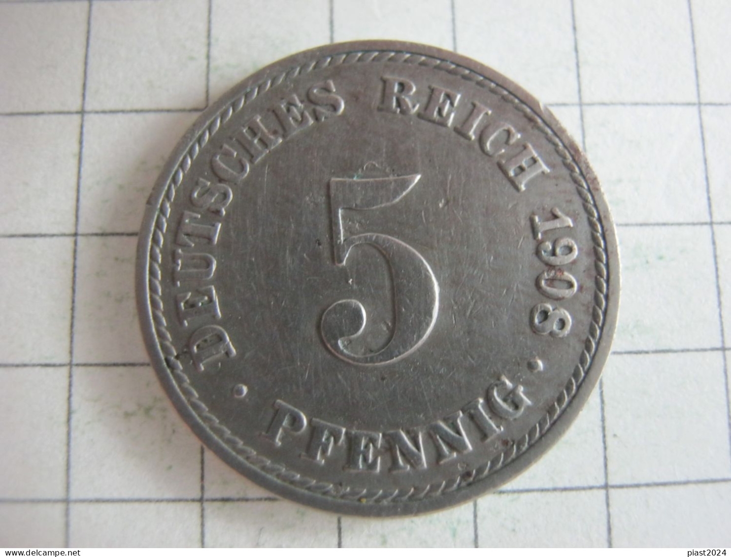 Germany 5 Pfennig 1908 A - 5 Pfennig