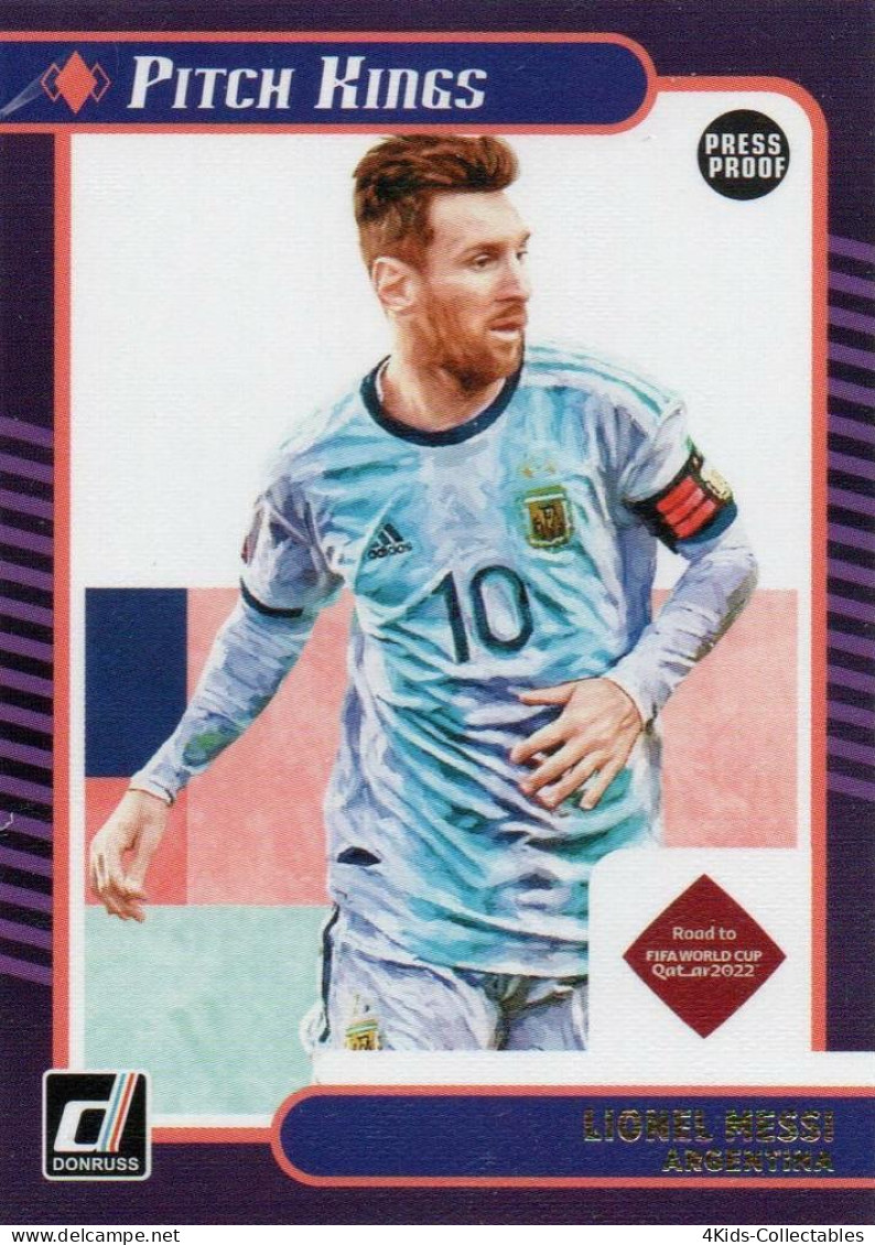 Soccer 2021-22 Panini Donruss PITCH KINGS Press Proof #10 Lionel Messi - Trading Cards