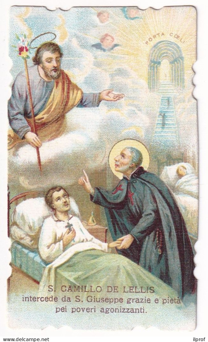 San Camillo De Lellis (B) Santino Mignon Fustellato- Rif. S414 - Godsdienst & Esoterisme