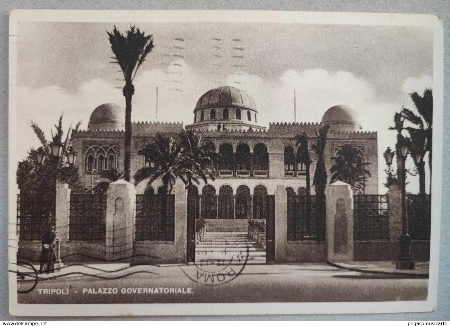 BF028 TRIPOLI - PALAZZO GOVERNATORIALE ANIMATA   TRIPOLITANIA COLONIALE LIBIA 1939 - Libyen