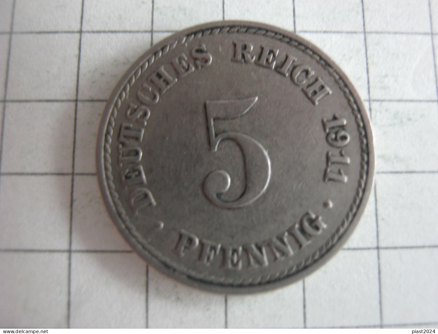 Germany 5 Pfennig 1911 A - 5 Pfennig