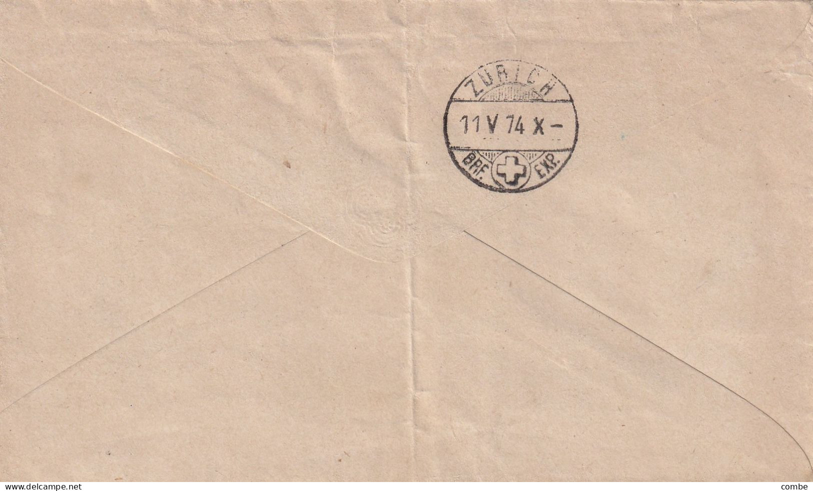 LETTRE. SUISSE. 11 MAI 1874. ENTIER 5c + 5c. PD. OBERRIEDEN. POUR ZURICH - Lettres & Documents