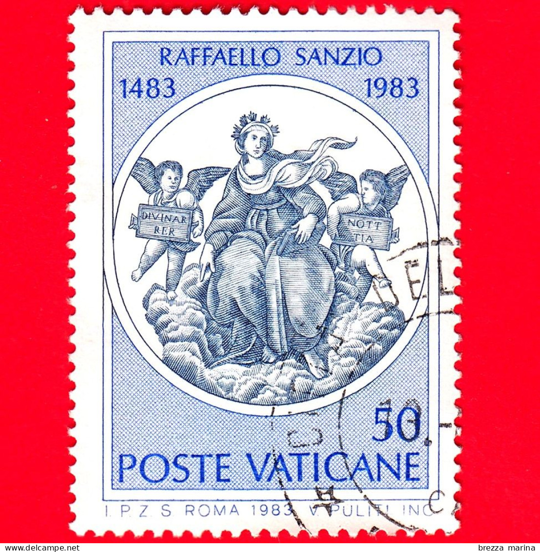 VATICANO - Usato - 1983 - 5º Centenario Della Nascita Di Raffaello Sanzio - Teologia  - 50 - Usados