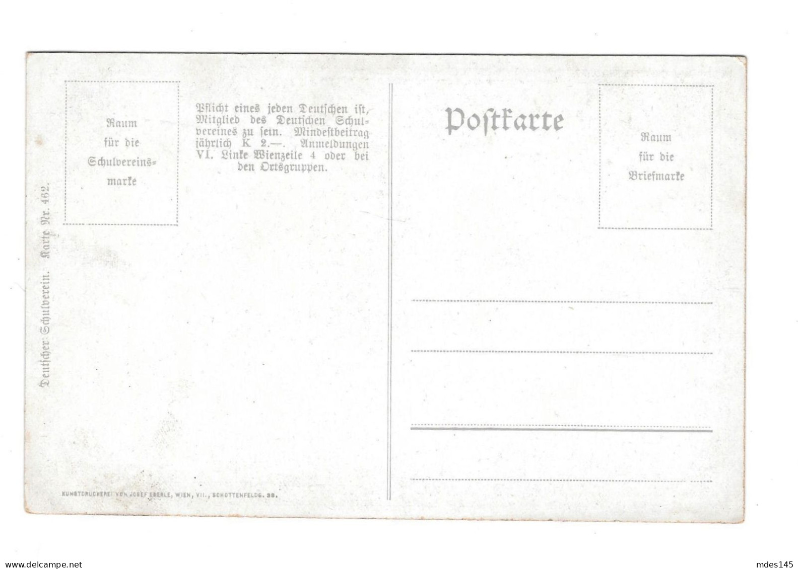 Es Waren Zwei Konigskinder Deutscher Schulverien Wein Nr 462 Josef Eberle Postcard - Peintures & Tableaux