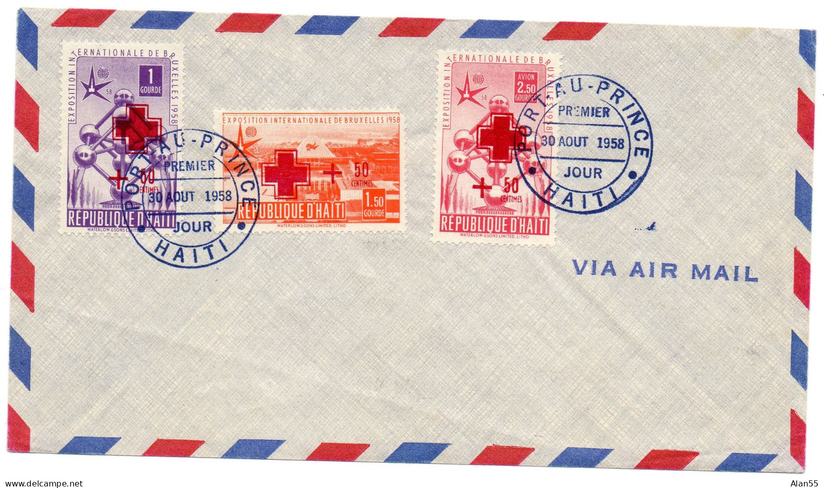 HAITI.1958. FDC. CROIX-ROUGE. - Rode Kruis