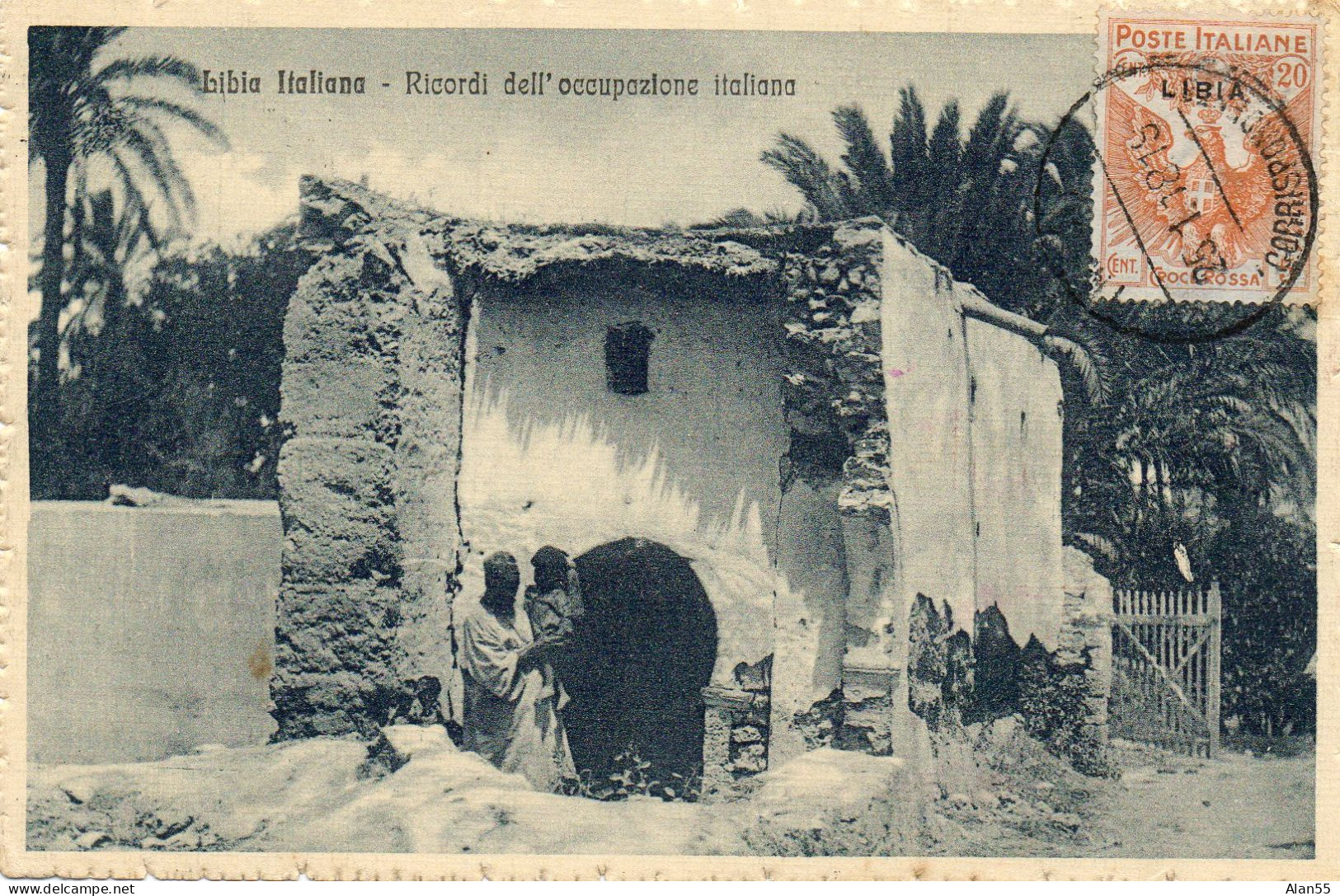 LIBYE-ITALIE.1918.CENSURE. "CROCE ROSSA" SURCHARGE "LIBIA". CROIX-ROUGE POUR LA FRANCE - Tripolitaine