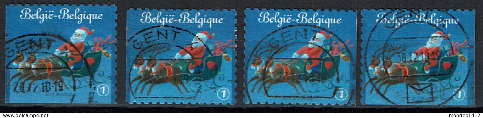 België OBP 4087 - Merry Christmas Santa Claus - Self Adhesive Complete - Usados