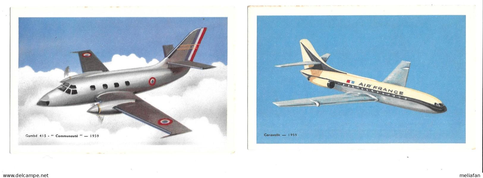 DL03 - CARTES TOBLER- AVIATION - CARAVELLE - GAMBD 415 - Sonstige & Ohne Zuordnung