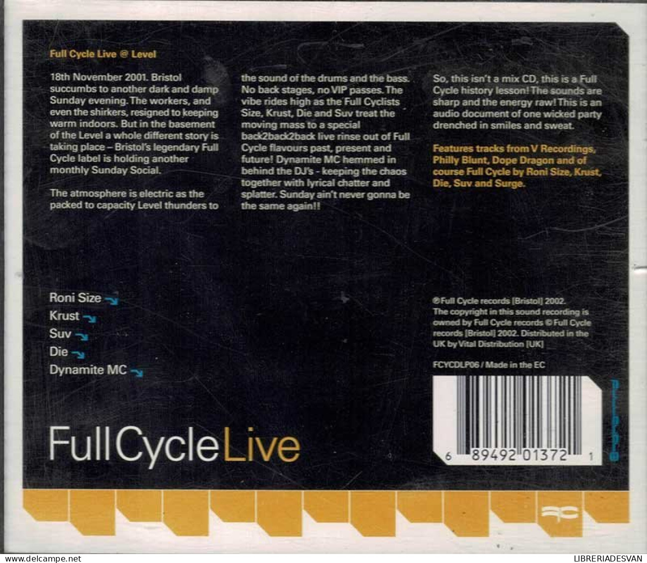 Full Cycle Live. CD - Dance, Techno & House