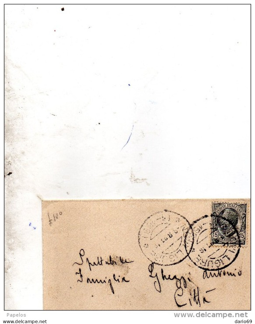 1916  LETTERA  CON ANNULLO NOVI LIGURE ALESSANDRIA - Poststempel