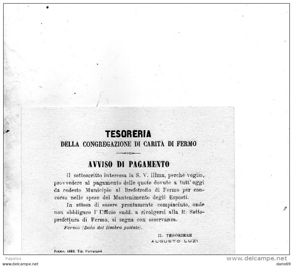 1882  CARTOLINA CON ANNULLO FERMO - Storia Postale