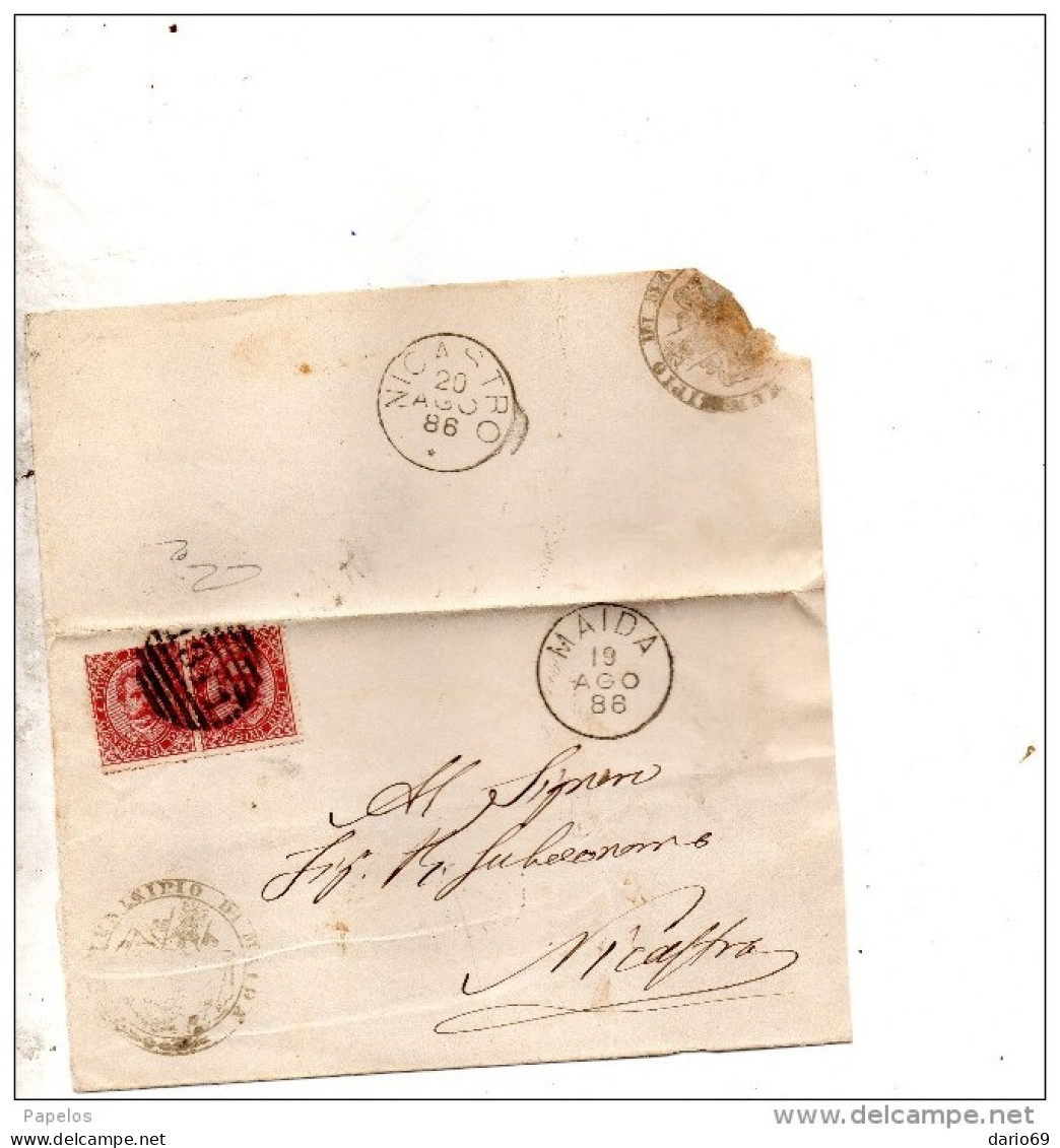 1886  LETTERA CON ANNULLO MAIDA CATANZARO - Storia Postale