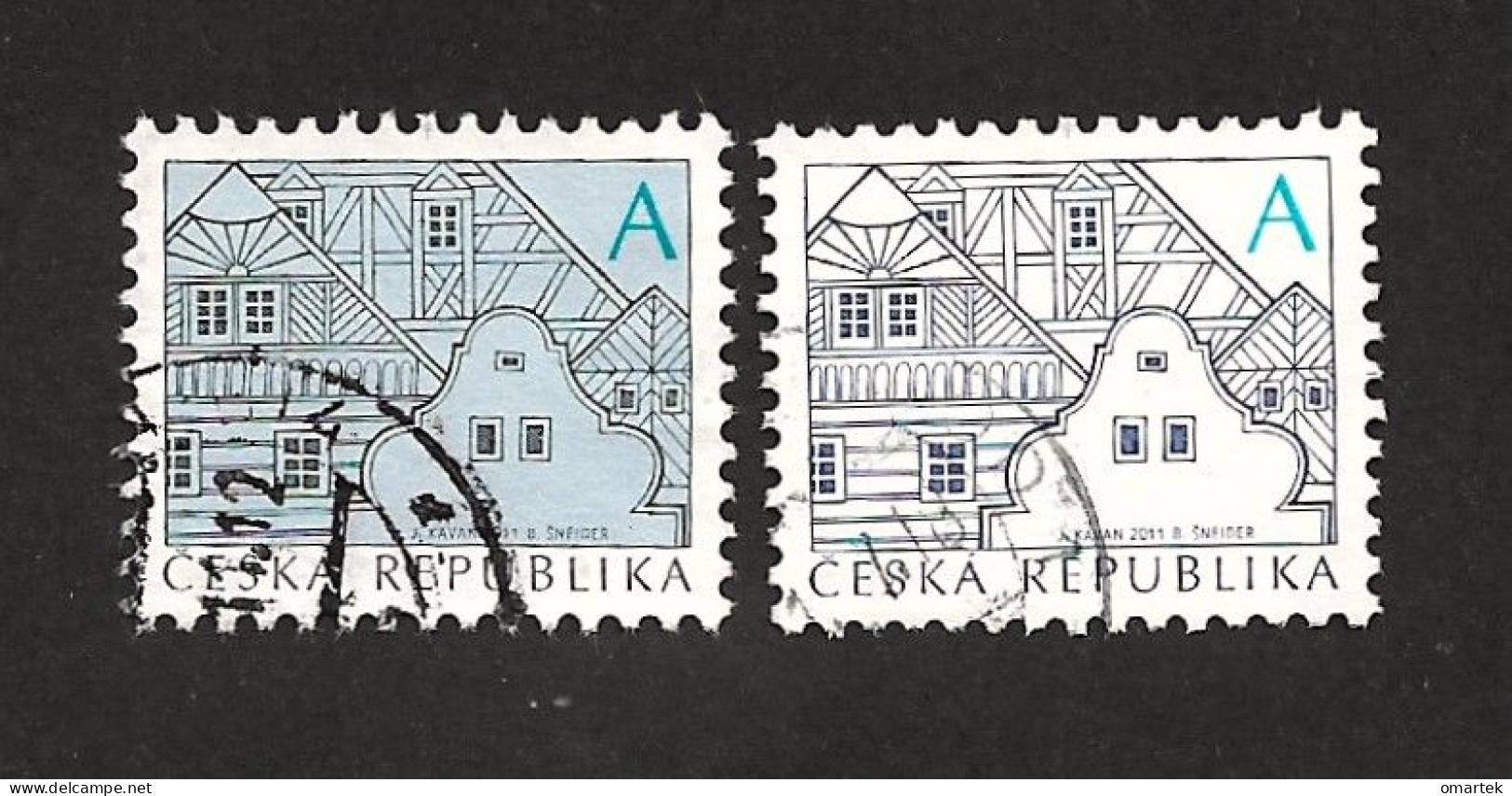 Czech Republic 2012 ⊙ Mi 673, 752 Sc 3491 Folk Architecture A. Volksarchitektur. Tschechische Republik C4 - Used Stamps