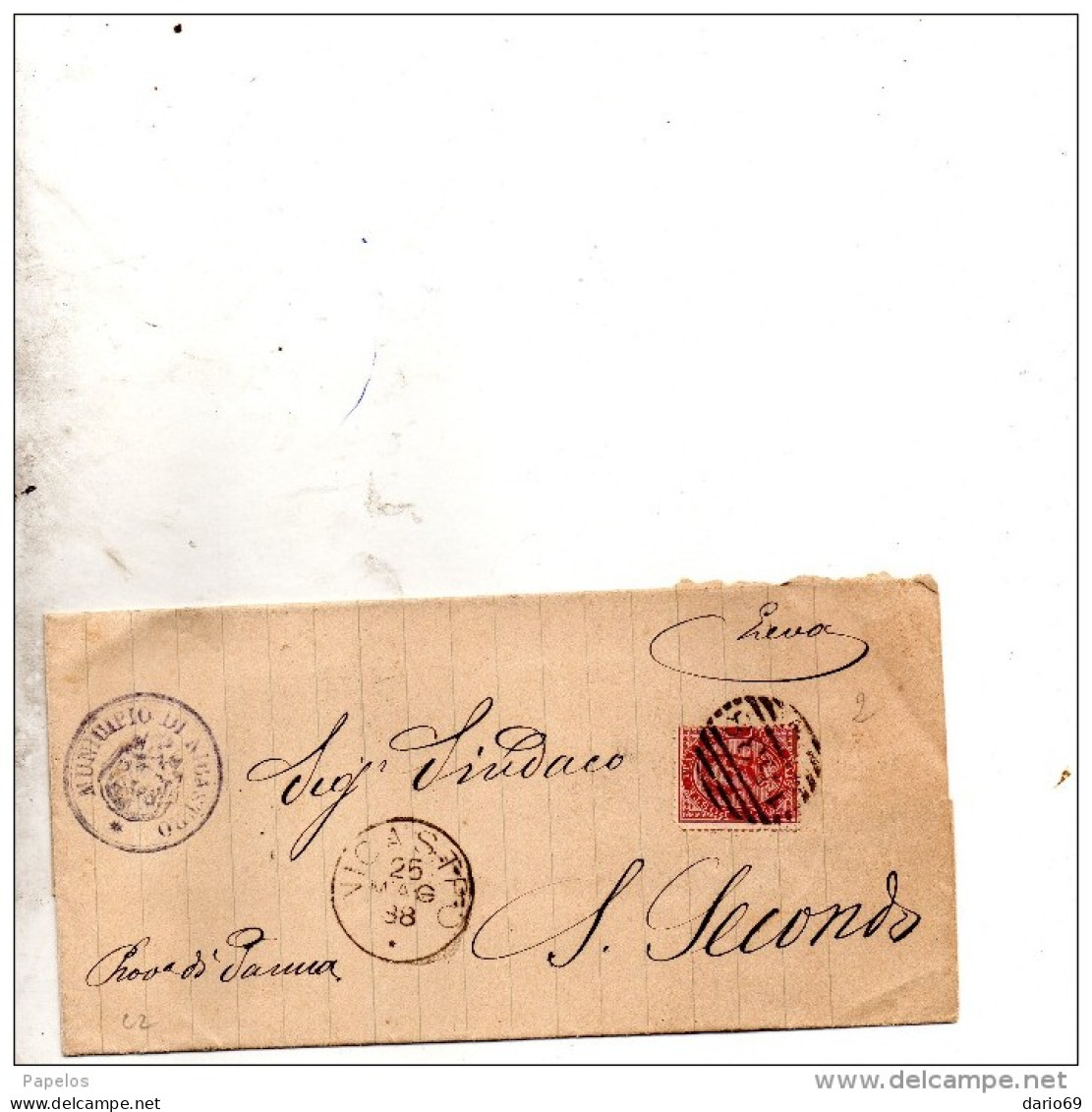 1888  LETTERA CON ANNULLO NICASTRO CATANZARO - Storia Postale