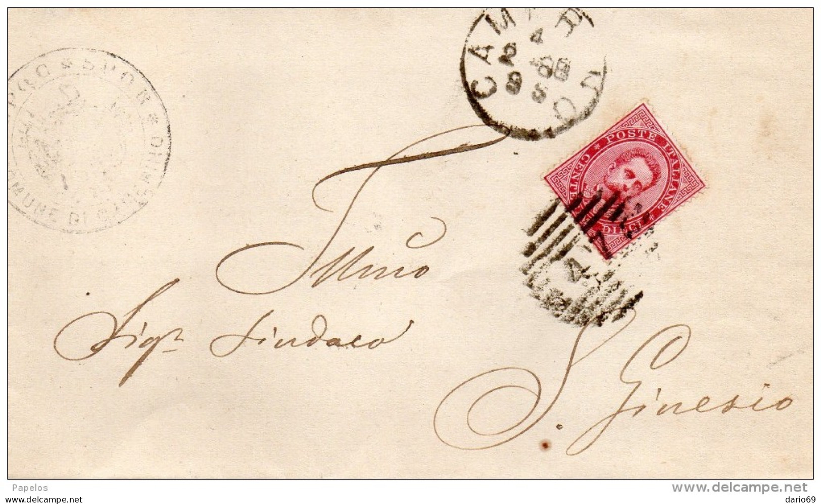 1888  LETTERA CON ANNULLO CAMERINO MACERATA - Storia Postale