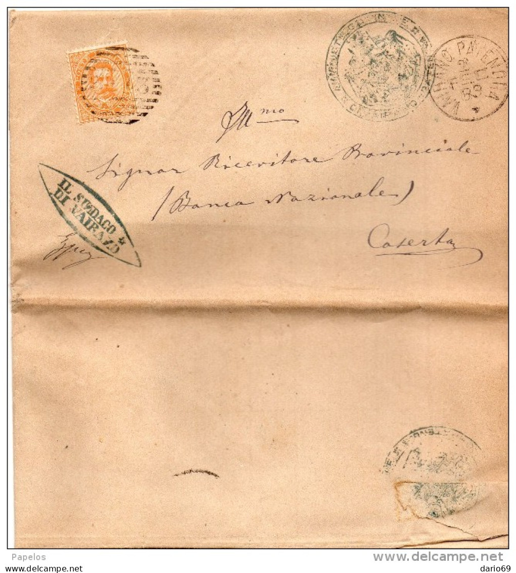 1883  LETTERA CON ANNULLO VAIRANO PATENORA CASERTA - Poststempel