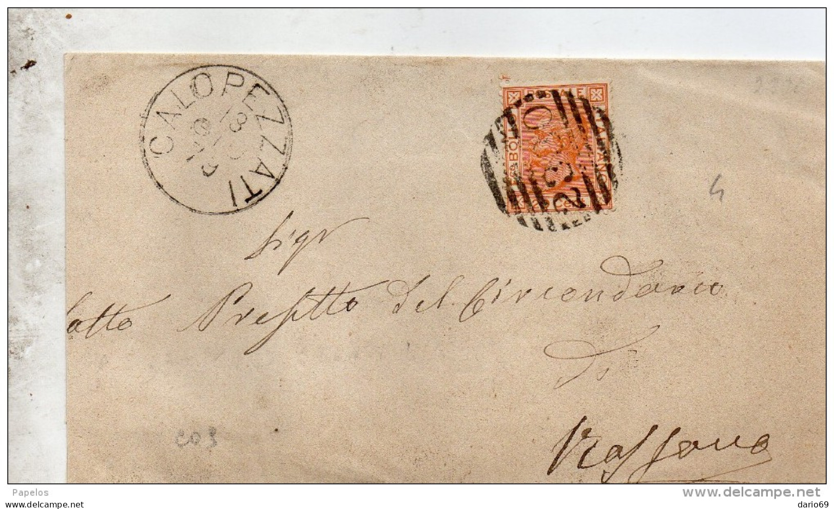 1879 LETTERA CON ANNULLO CALOPEZZATI COSENZA - Poststempel