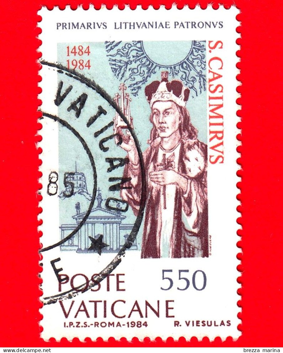 VATICANO - Usato - 1984 - 5º Centenario Della Morte Di San Casimiro Di Lituania - 550 L. - Gebraucht