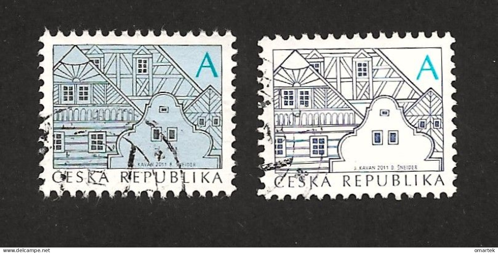 Czech Republic 2012 ⊙ Mi 673, 752 Sc 3491 Folk Architecture A. Volksarchitektur. Tschechische Republik C6 - Used Stamps