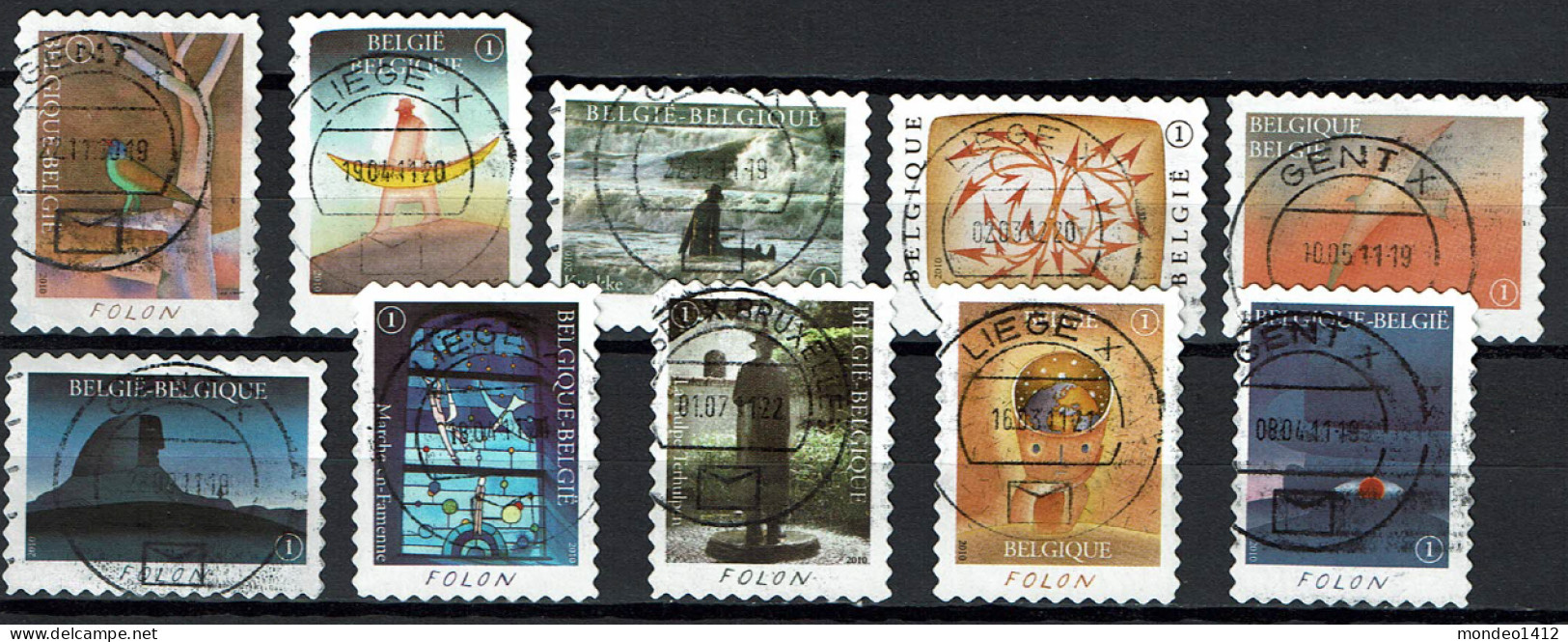 België OBP 4069/4078 - Zegels Uit Boekje B115 - De Magie Van Folon - Used Stamps