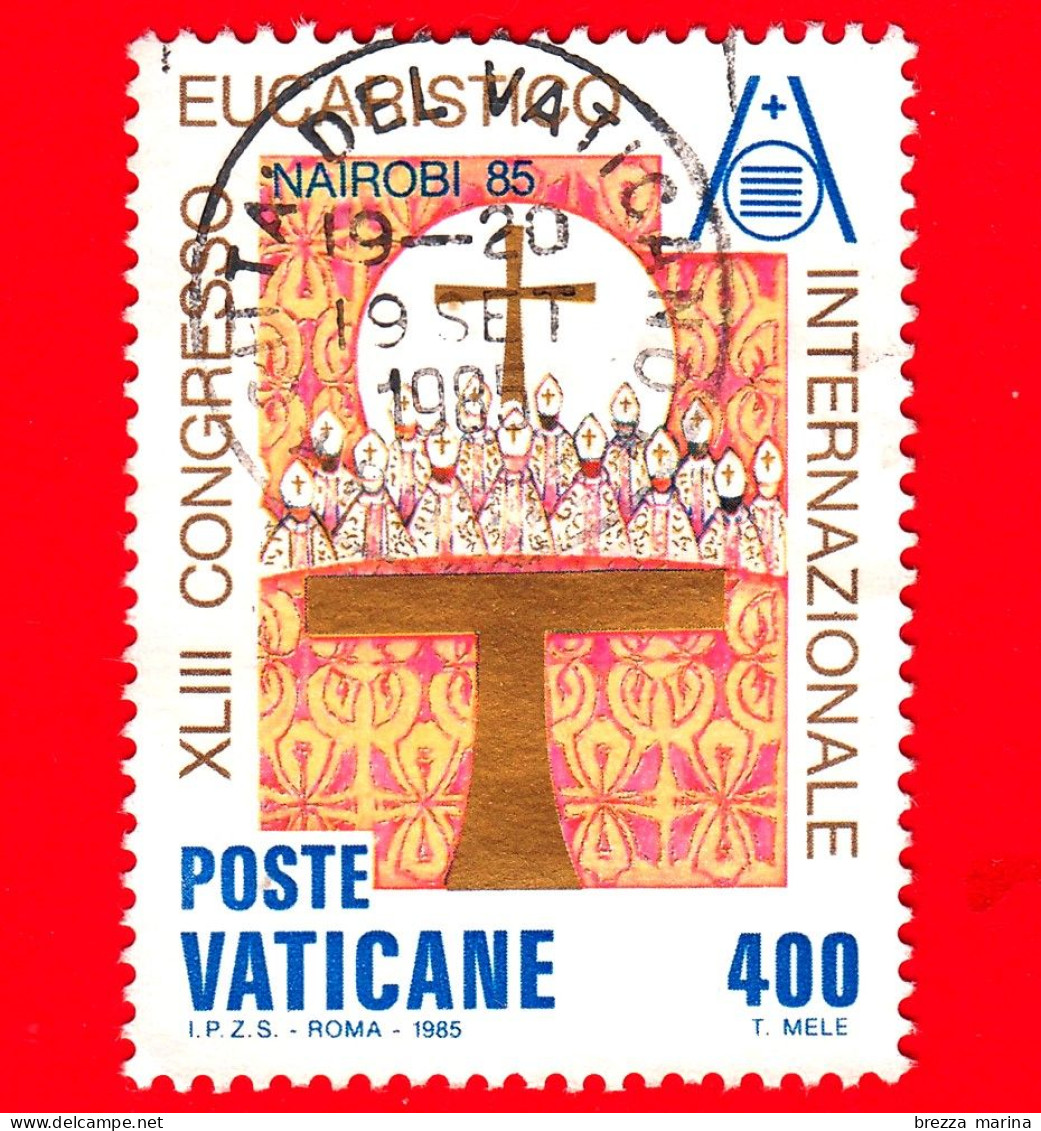 VATICANO - Usato - 1985 - 43º Congresso Eucaristico Internazionale - Assemblea Dei Vescovi - 400 L. - Used Stamps